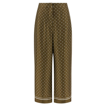 Max Mara Bicolor Silk Casual Pants