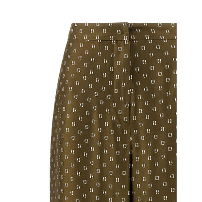 Max Mara Bicolor Silk Casual Pants