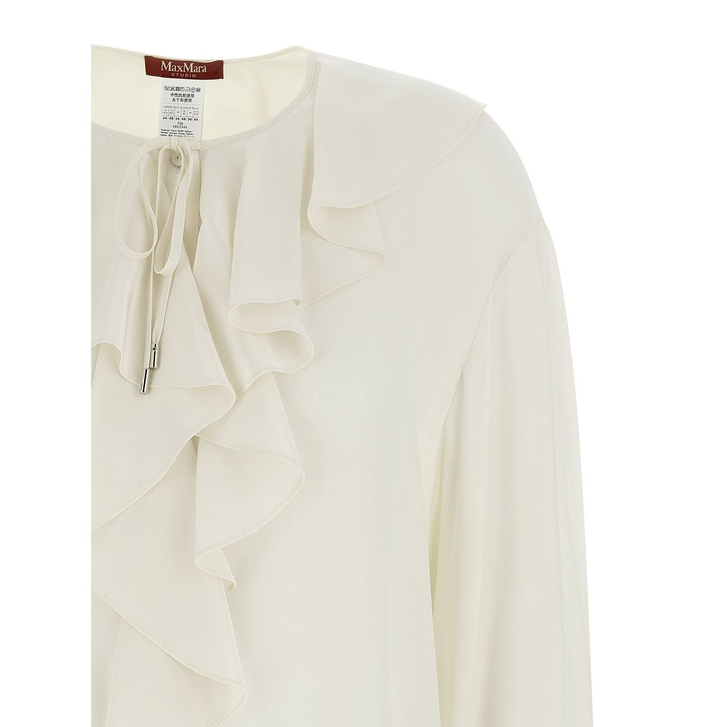Max Mara White Silk Blouse