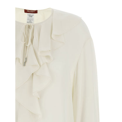 Max Mara White Silk Blouse