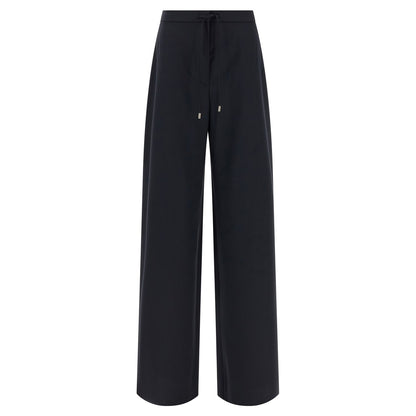 Max Mara Blue Virgin Wool Casual Pants