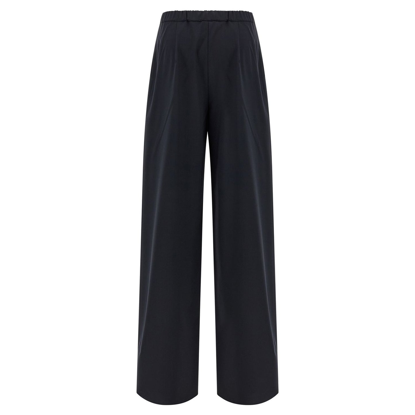 Max Mara Blue Virgin Wool Casual Pants