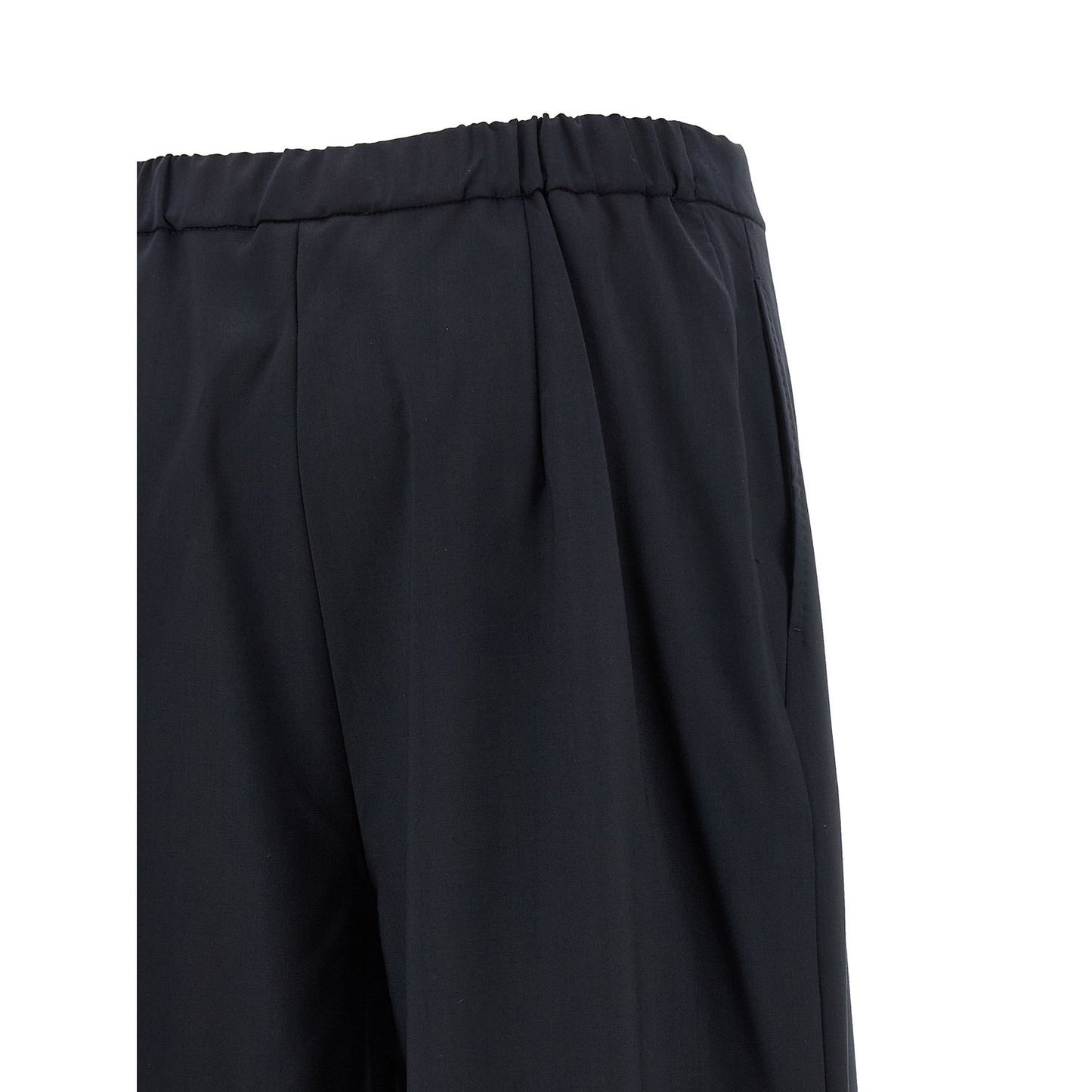 Max Mara Blue Virgin Wool Casual Pants