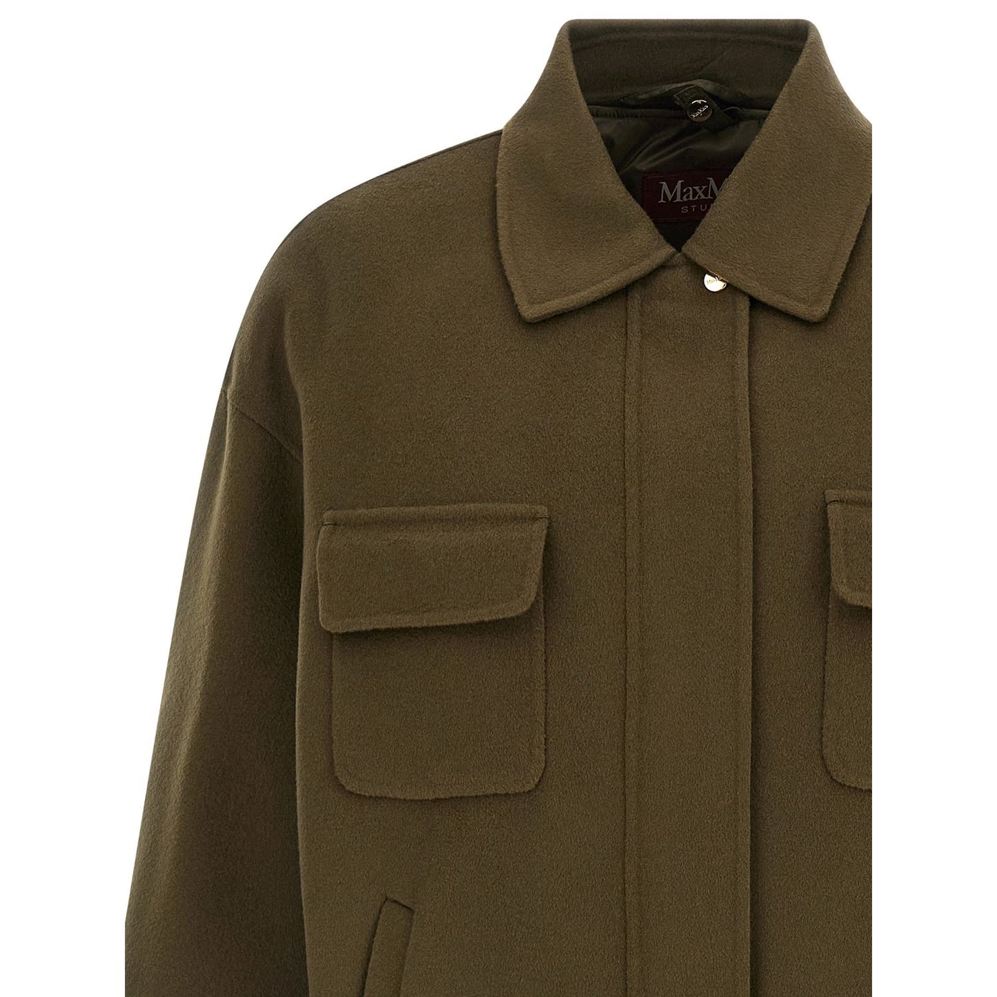 Max Mara Bicolor Virgin Wool Coat