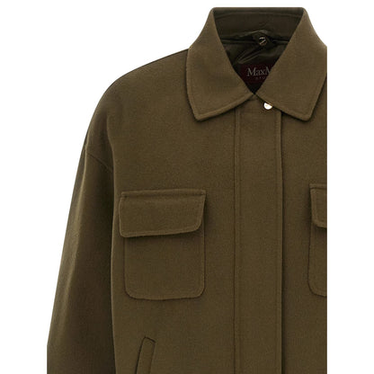 Max Mara Bicolor Virgin Wool Coat