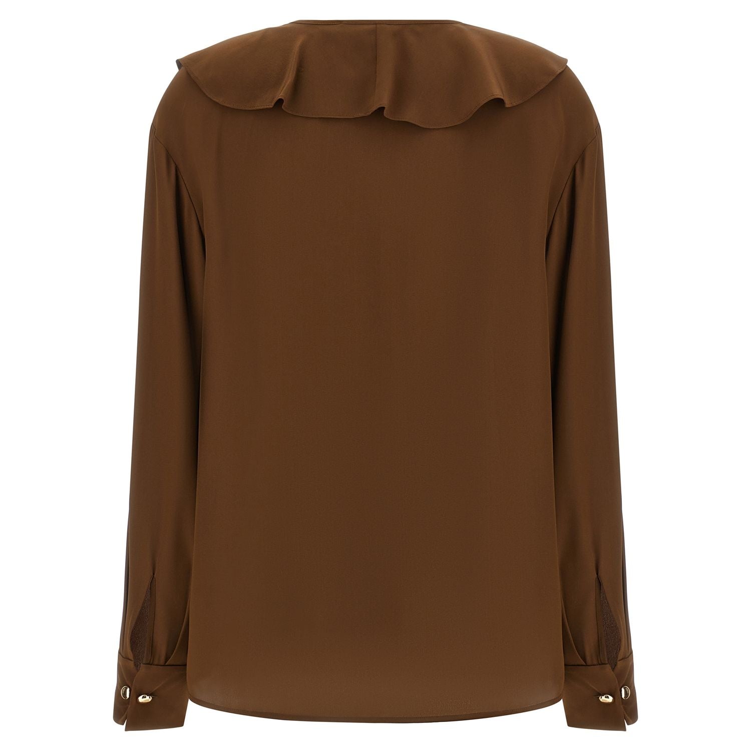 Max Mara Brown Silk Blouse