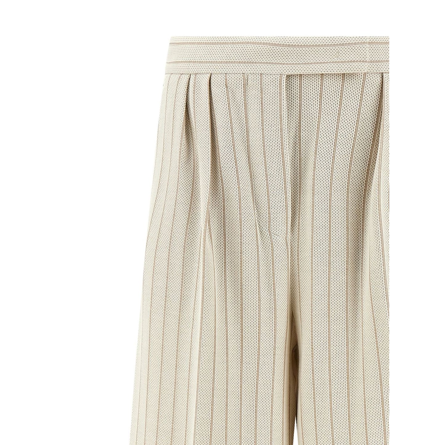 Max Mara White Cotton Casual Pants