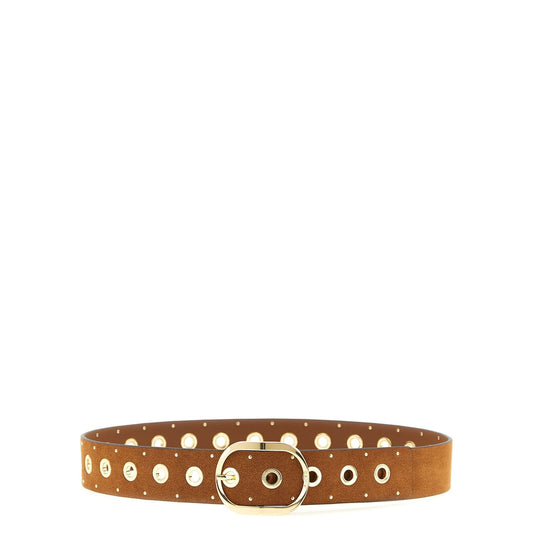 PINKO Brown Lamb Leather Regular Belt