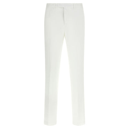 PT Torino White Cotton Dress Pants