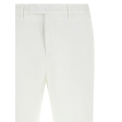 PT Torino White Cotton Dress Pants