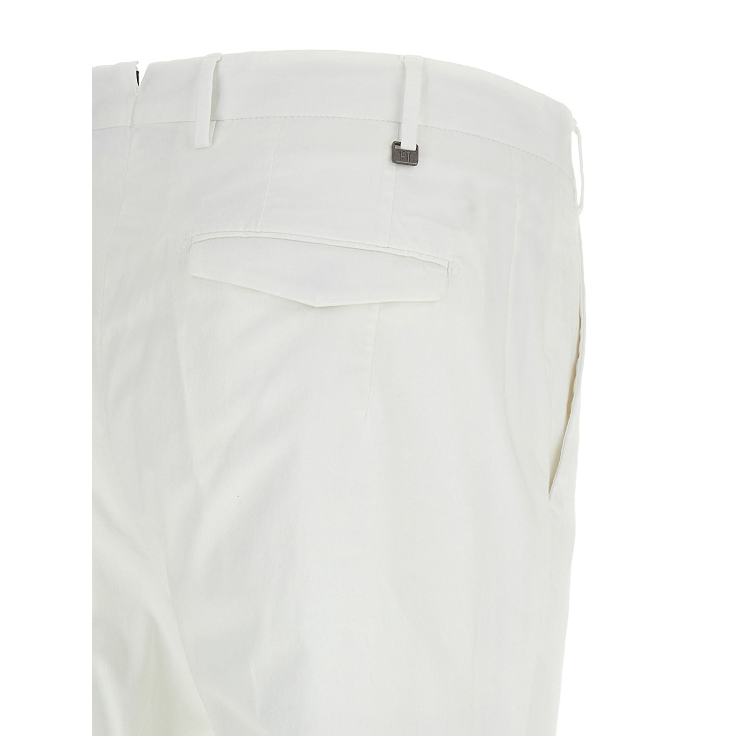 PT Torino White Cotton Dress Pants