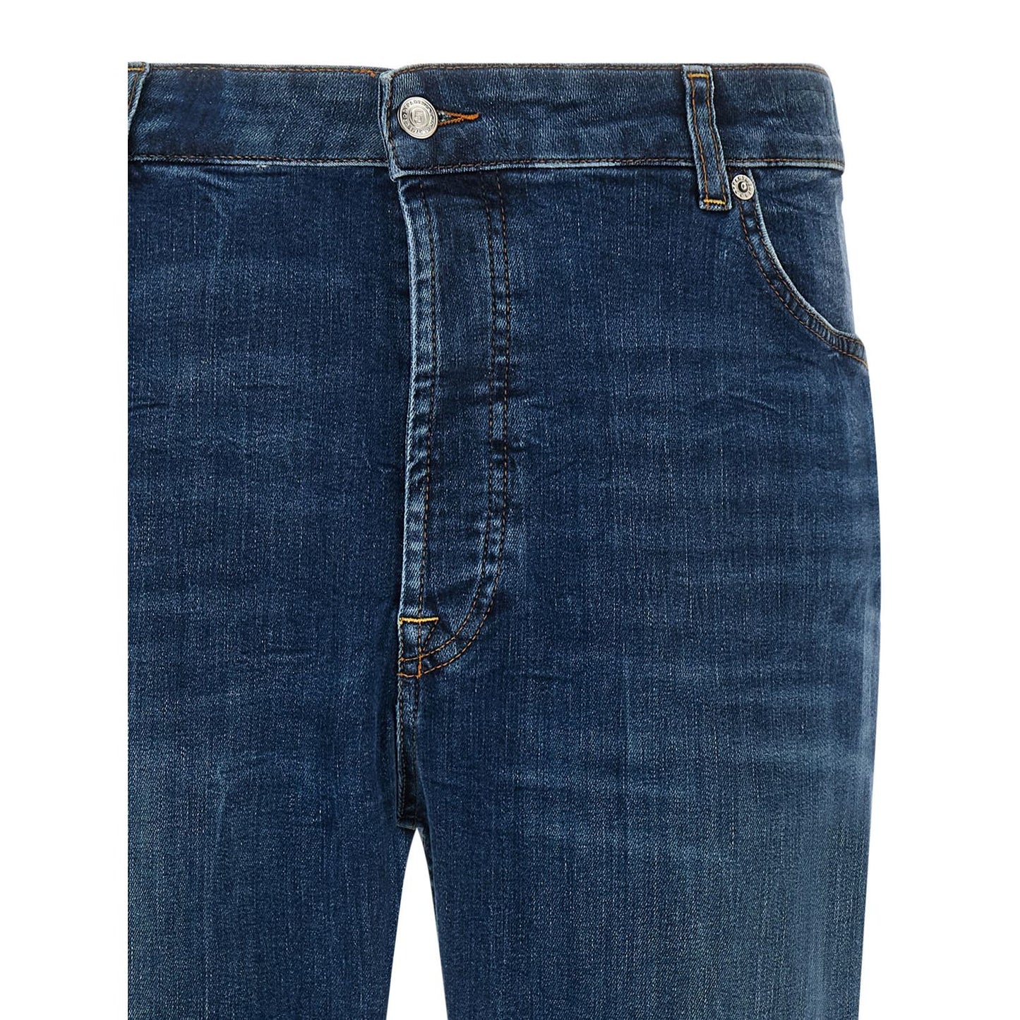 Department 5 Blue Cotton Cropped Jeans