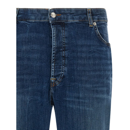 Department 5 Blue Cotton Cropped Jeans