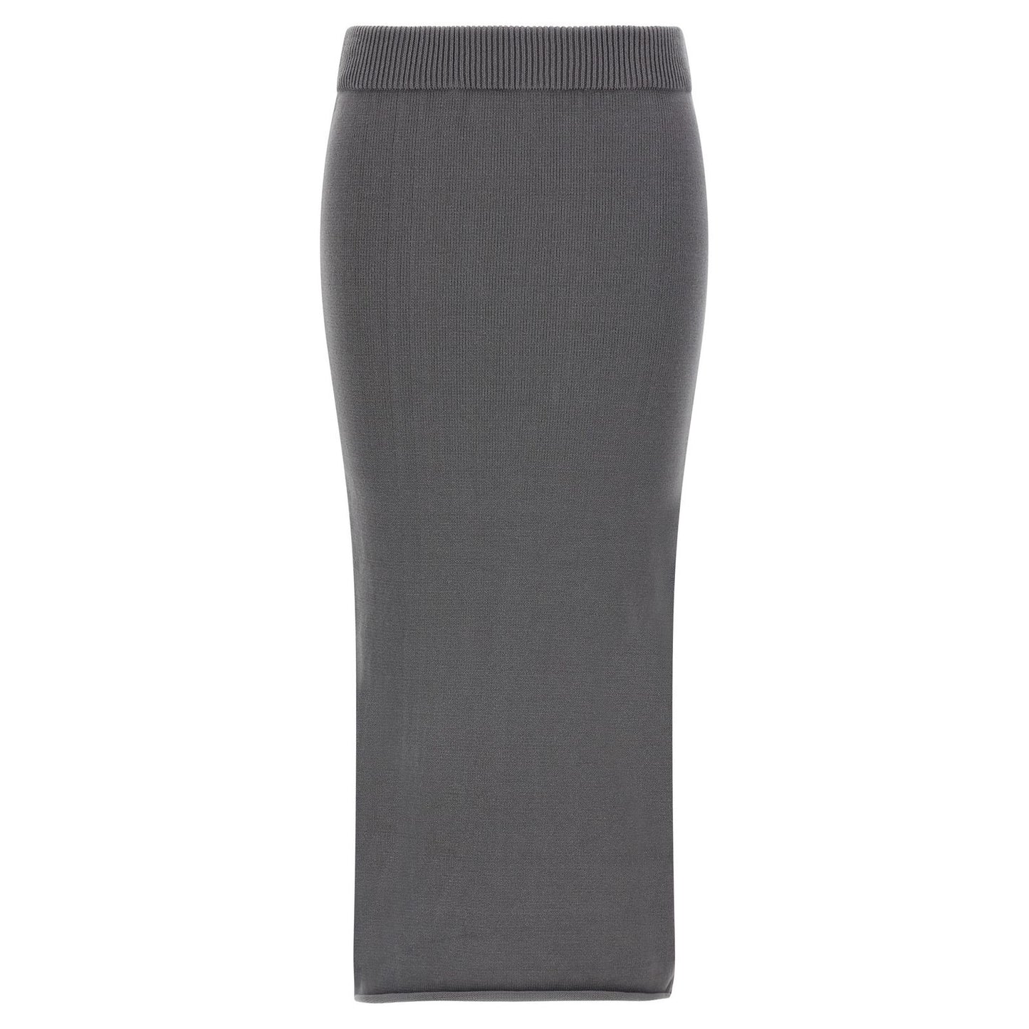 Entire Studios Gray Cotton Midi Skirt