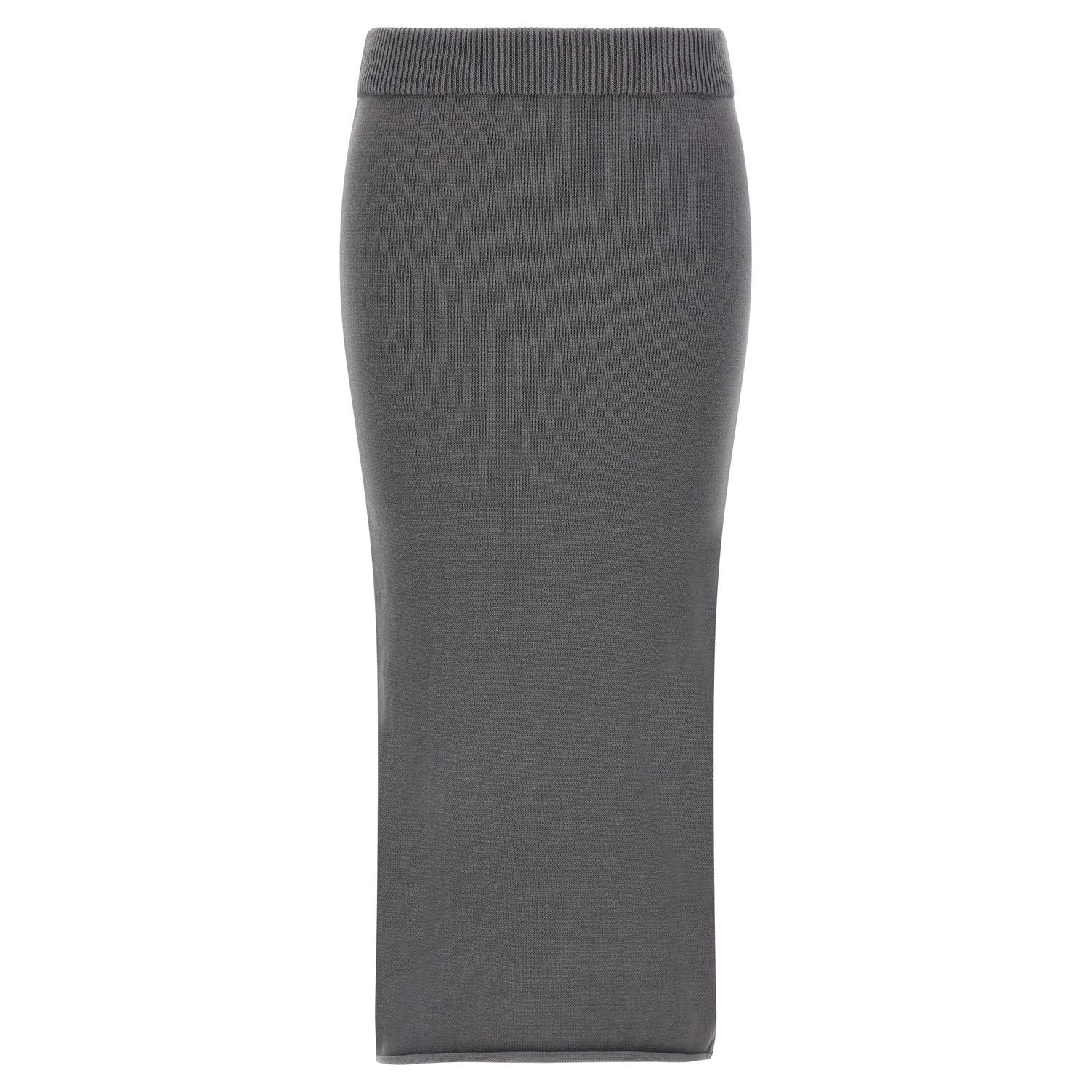 Entire Studios Gray Cotton Midi Skirt