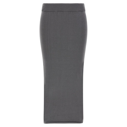 Entire Studios Gray Cotton Midi Skirt