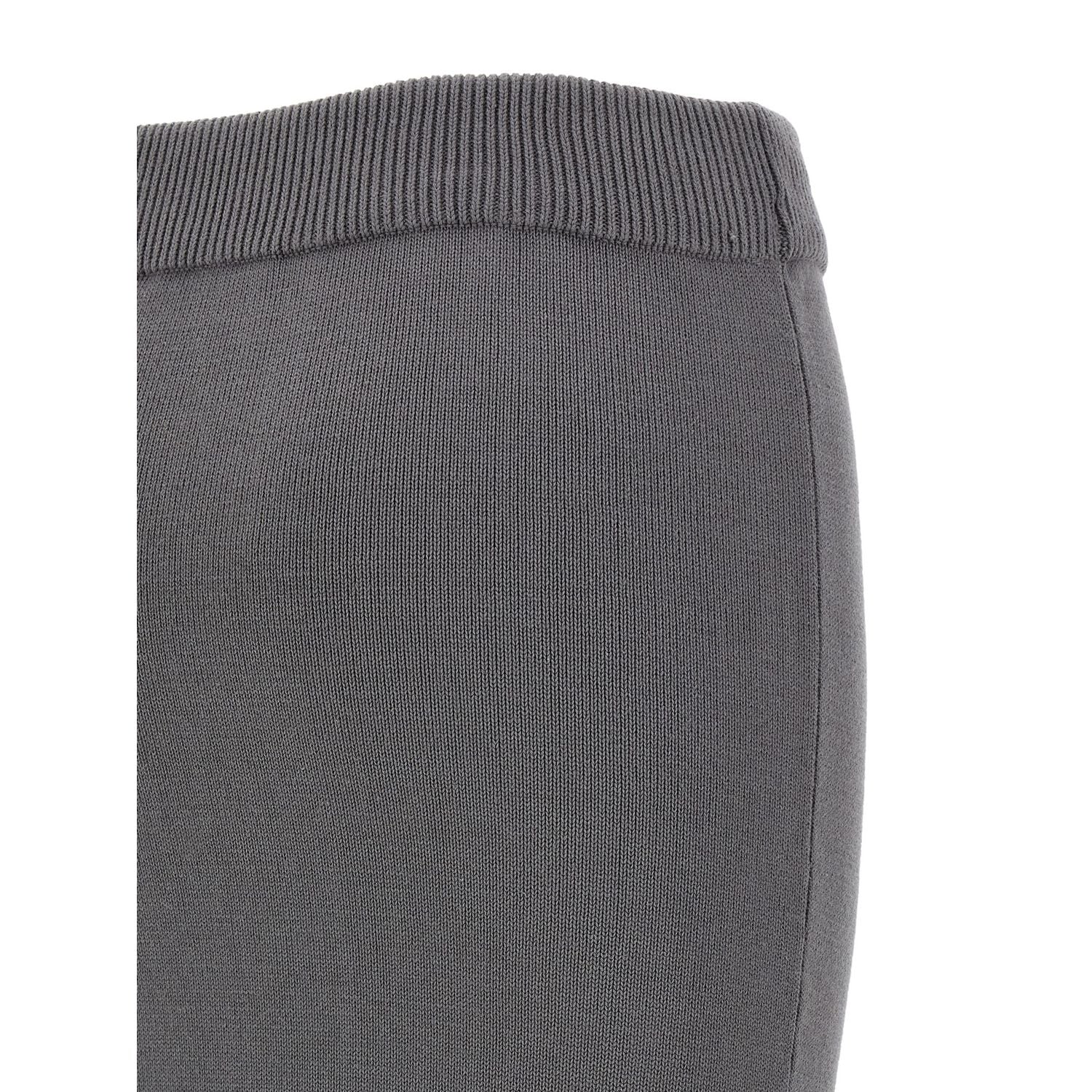 Entire Studios Gray Cotton Midi Skirt