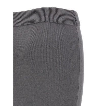 Entire Studios Gray Cotton Midi Skirt