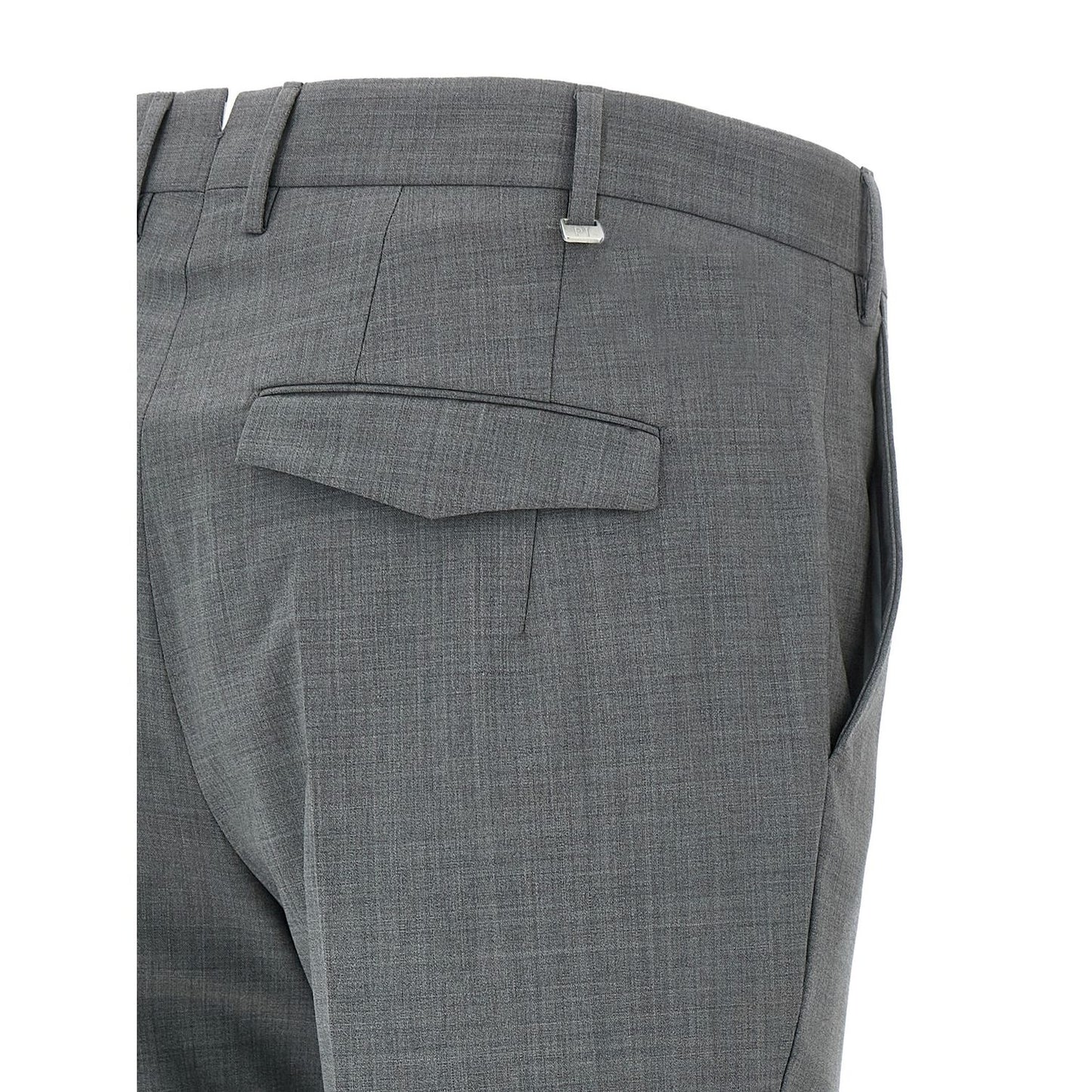 PT Torino Gray Virgin Wool Dress Pants