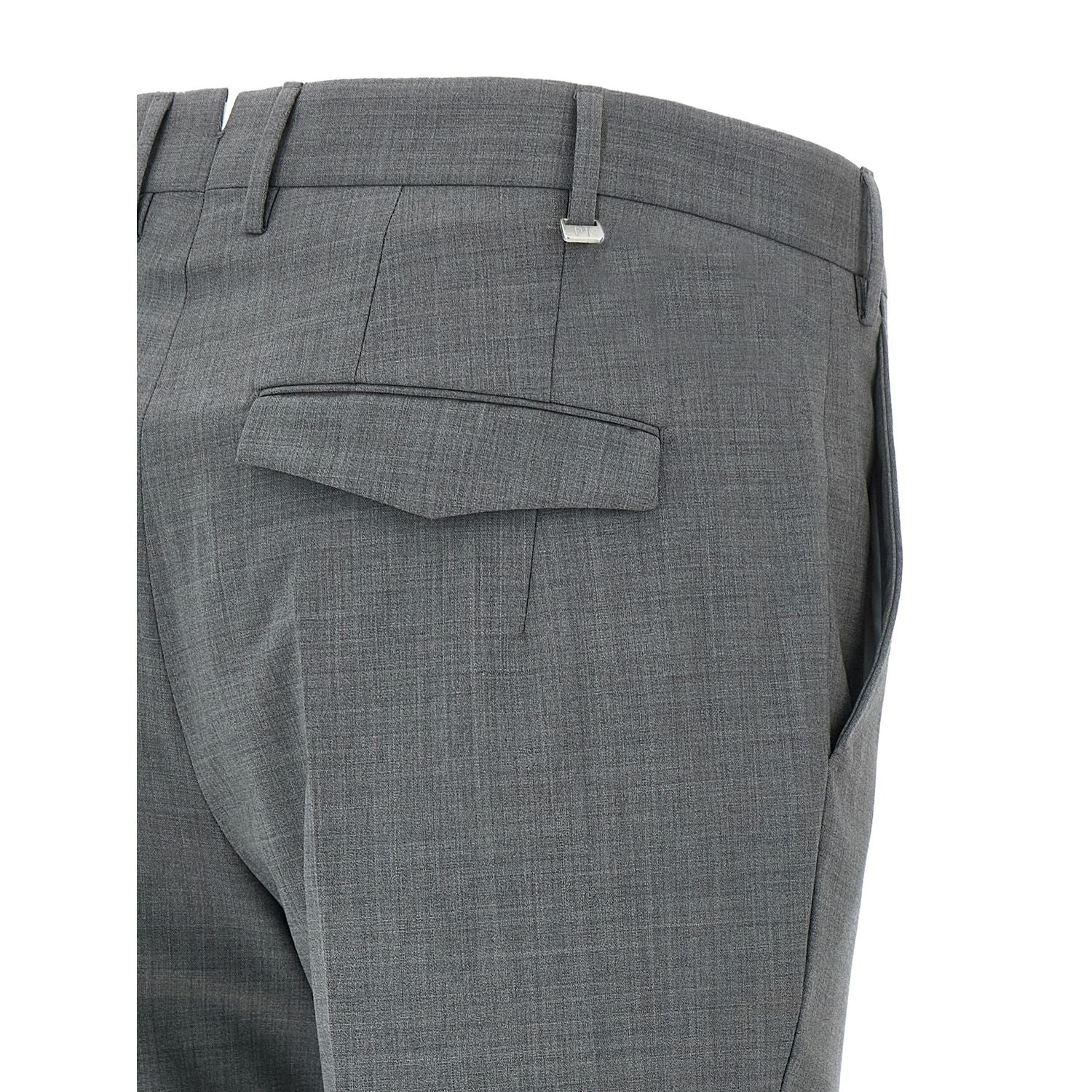 PT Torino Gray Virgin Wool Dress Pants