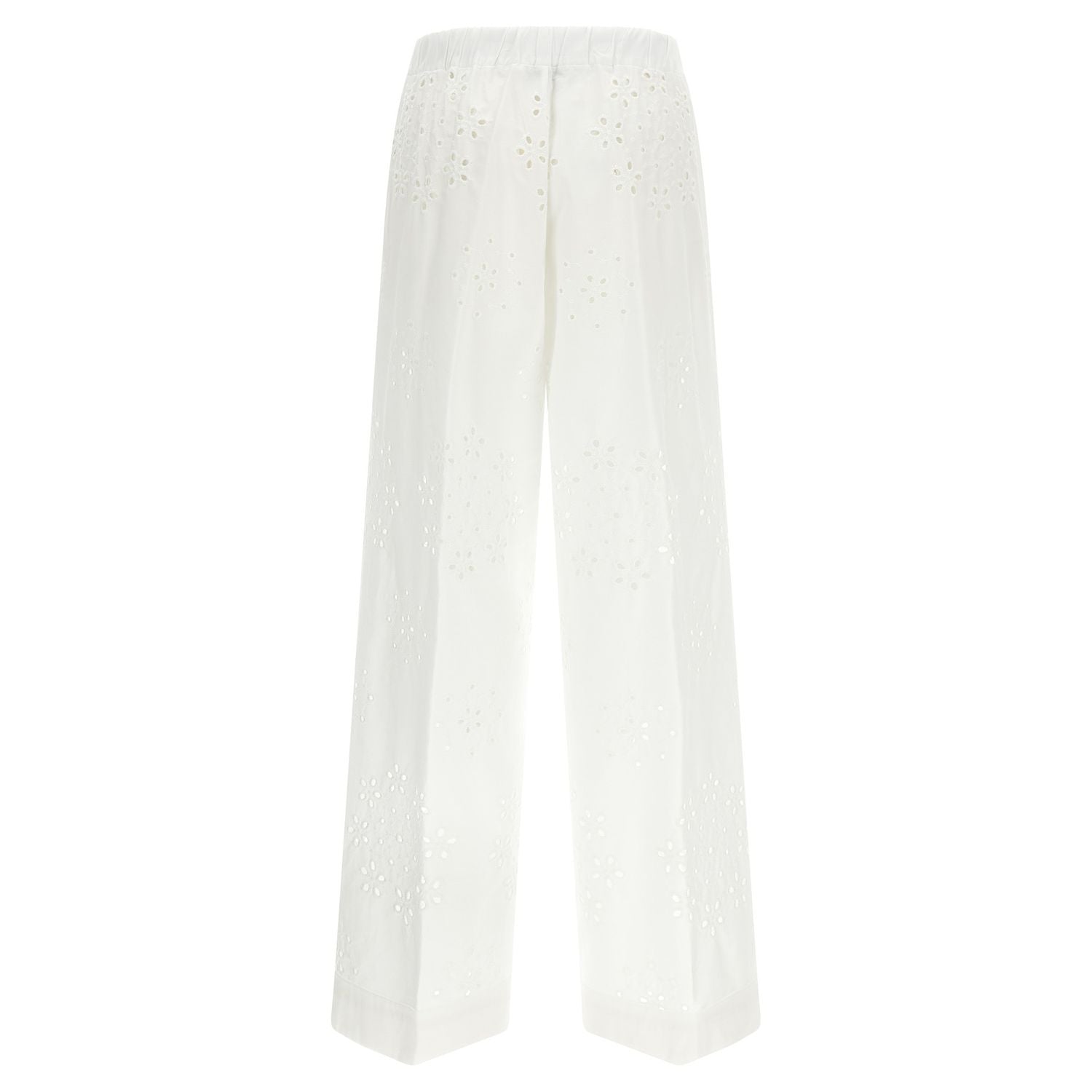 Herno White Cotton Casual Pants