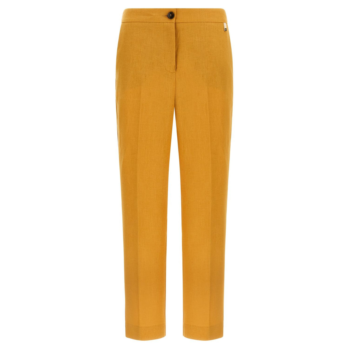 Herno Orange Linen Casual Pants
