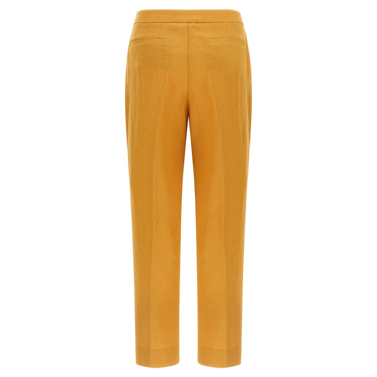 Herno Orange Linen Casual Pants