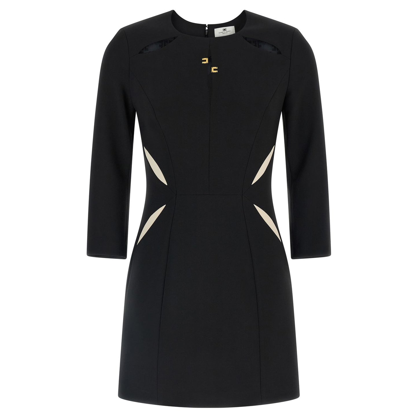 Elisabetta Franchi Bicolor Polyester Short Dress