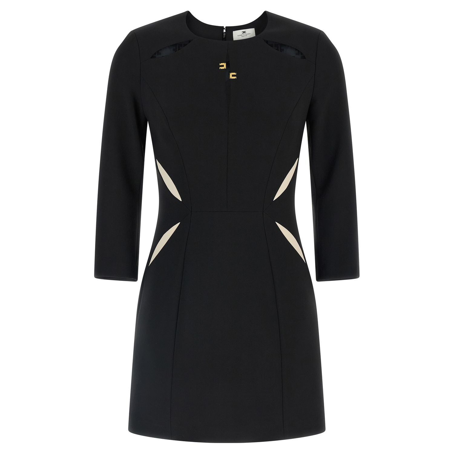 Elisabetta Franchi Bicolor Polyester Short Dress
