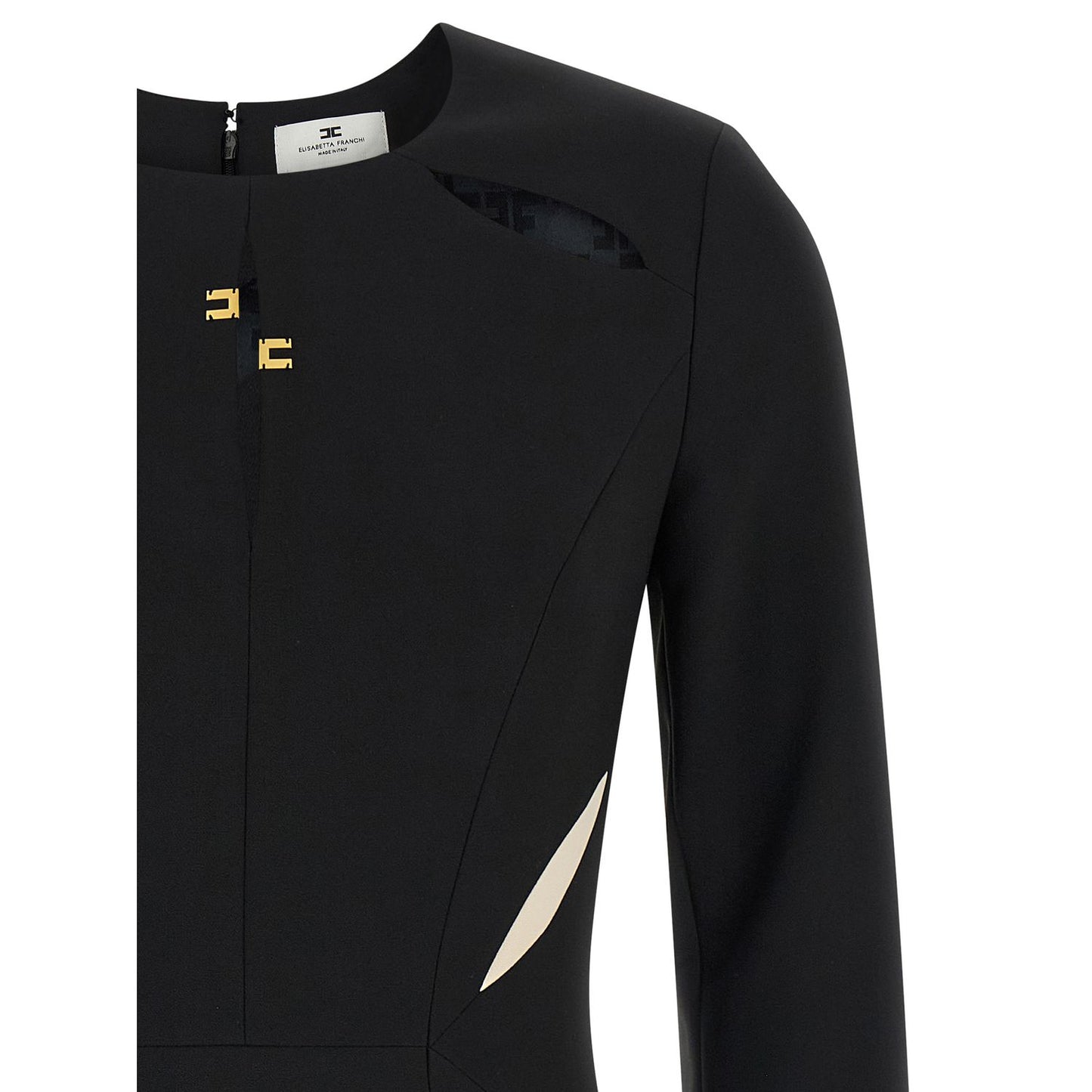 Elisabetta Franchi Bicolor Polyester Short Dress