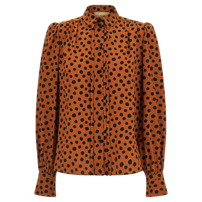 Valentino Garavani Orange Silk Blouse