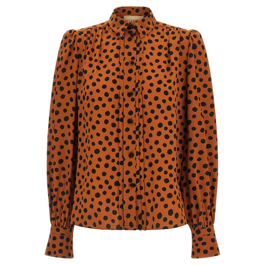Valentino Garavani Orange Silk Blouse