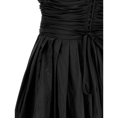 PINKO Black Polyester Long Dress