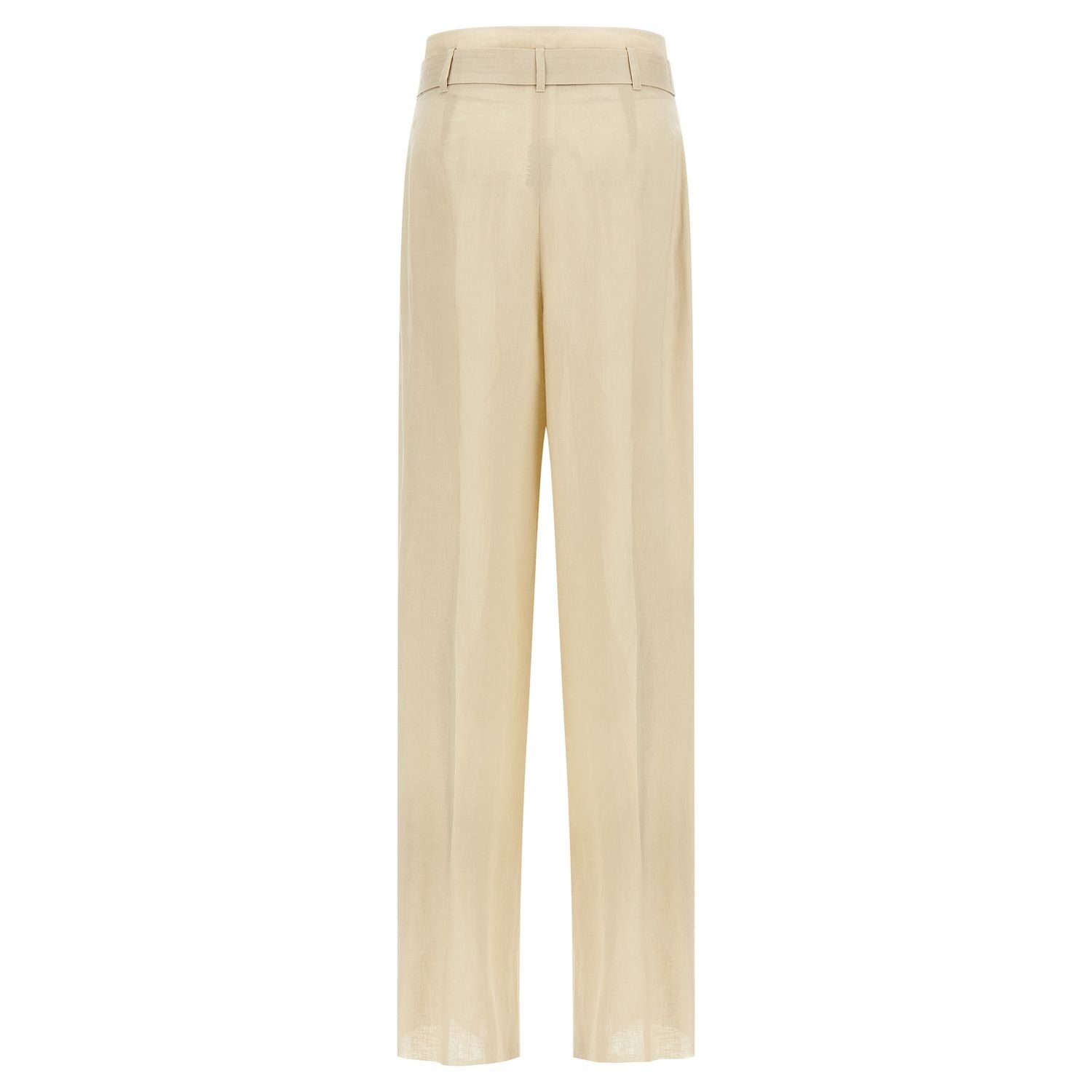 Max Mara Beige Linen Casual Pants