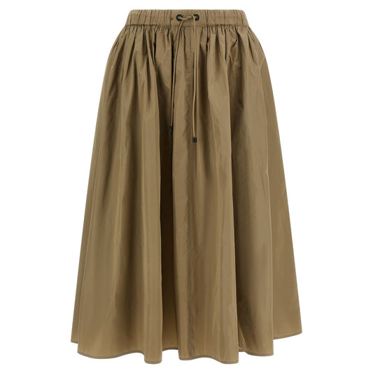 Max Mara Bicolor Polyester Midi Skirt