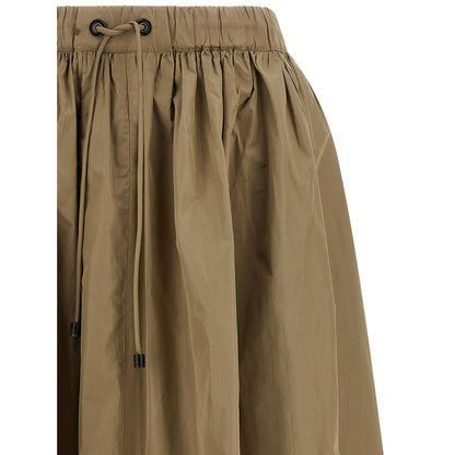 Max Mara Bicolor Polyester Midi Skirt