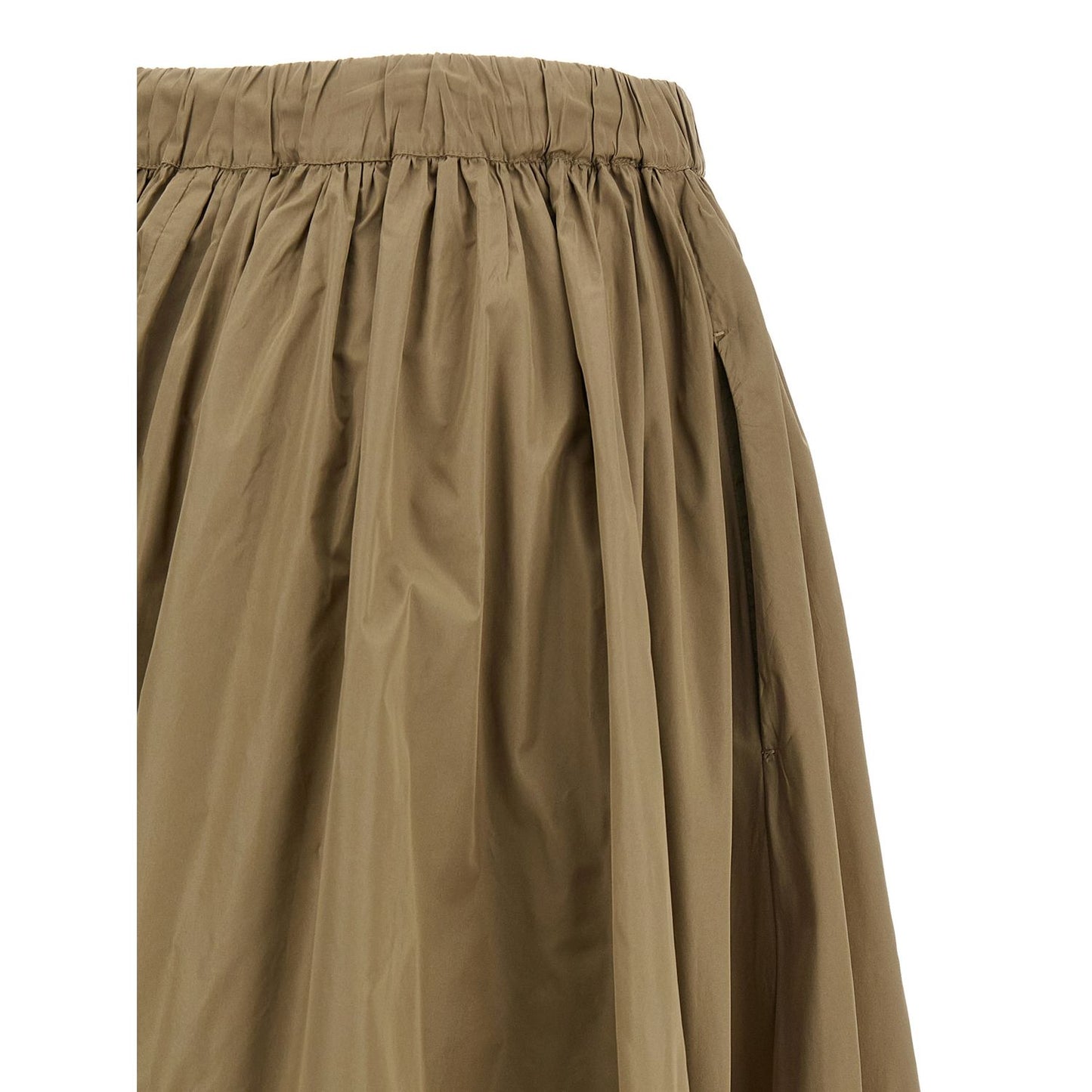 Max Mara Bicolor Polyester Midi Skirt