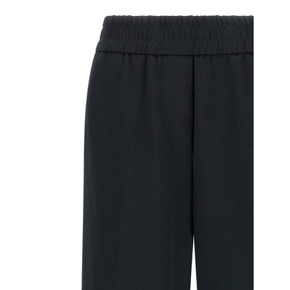 Peserico Blue Cotton Casual Pants
