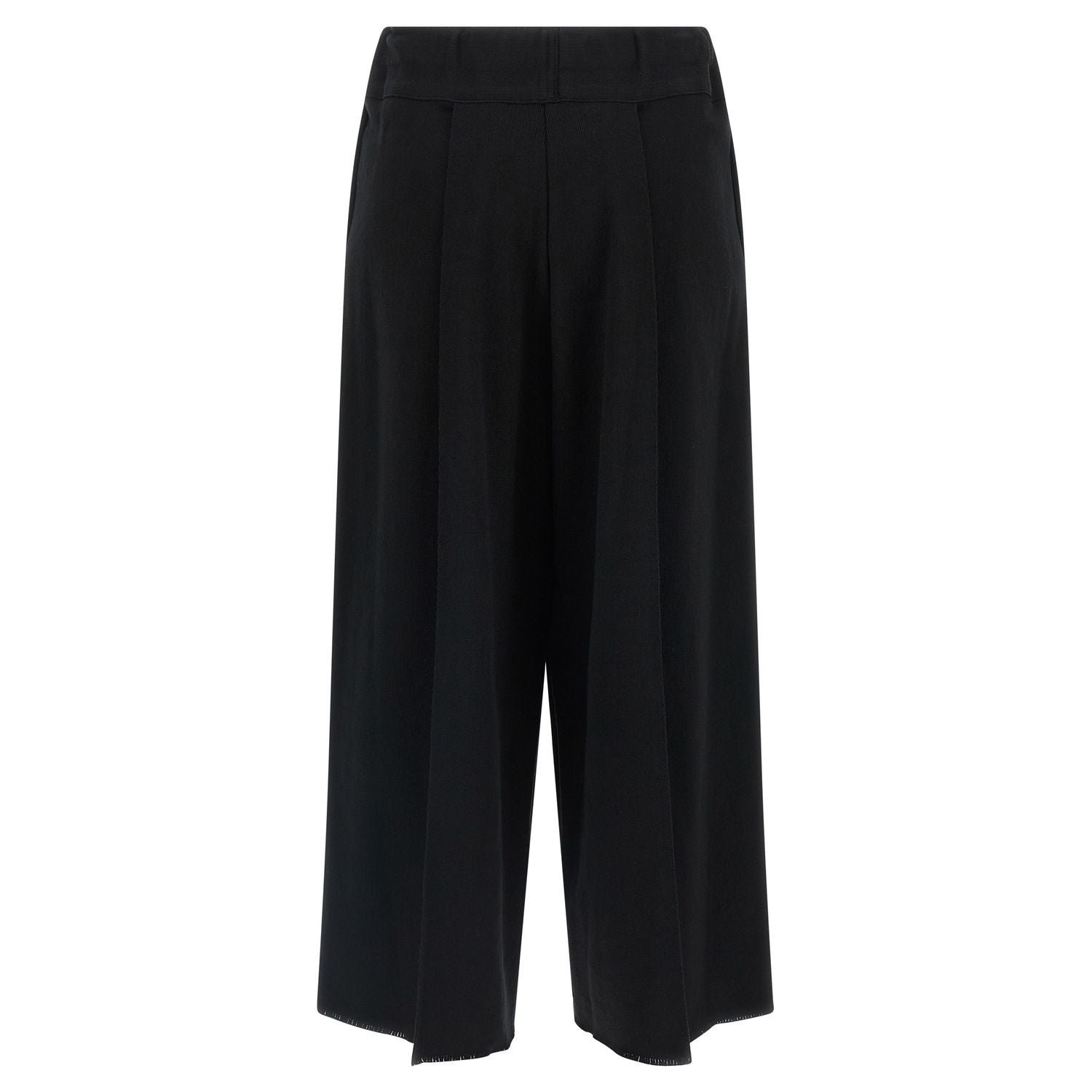 Issey Miyake Black Cotton Casual Pants