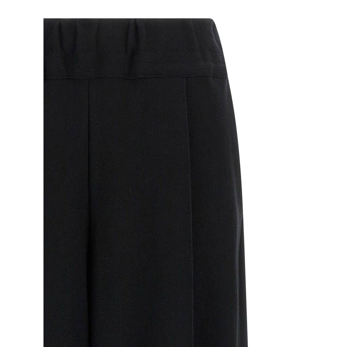 Issey Miyake Black Cotton Casual Pants
