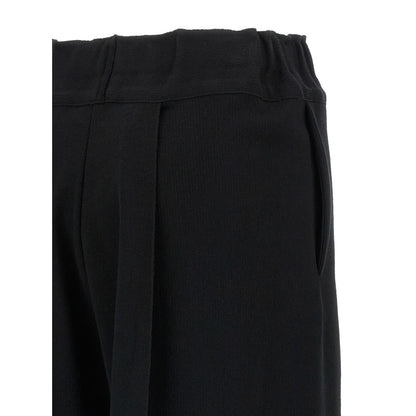 Issey Miyake Black Cotton Casual Pants