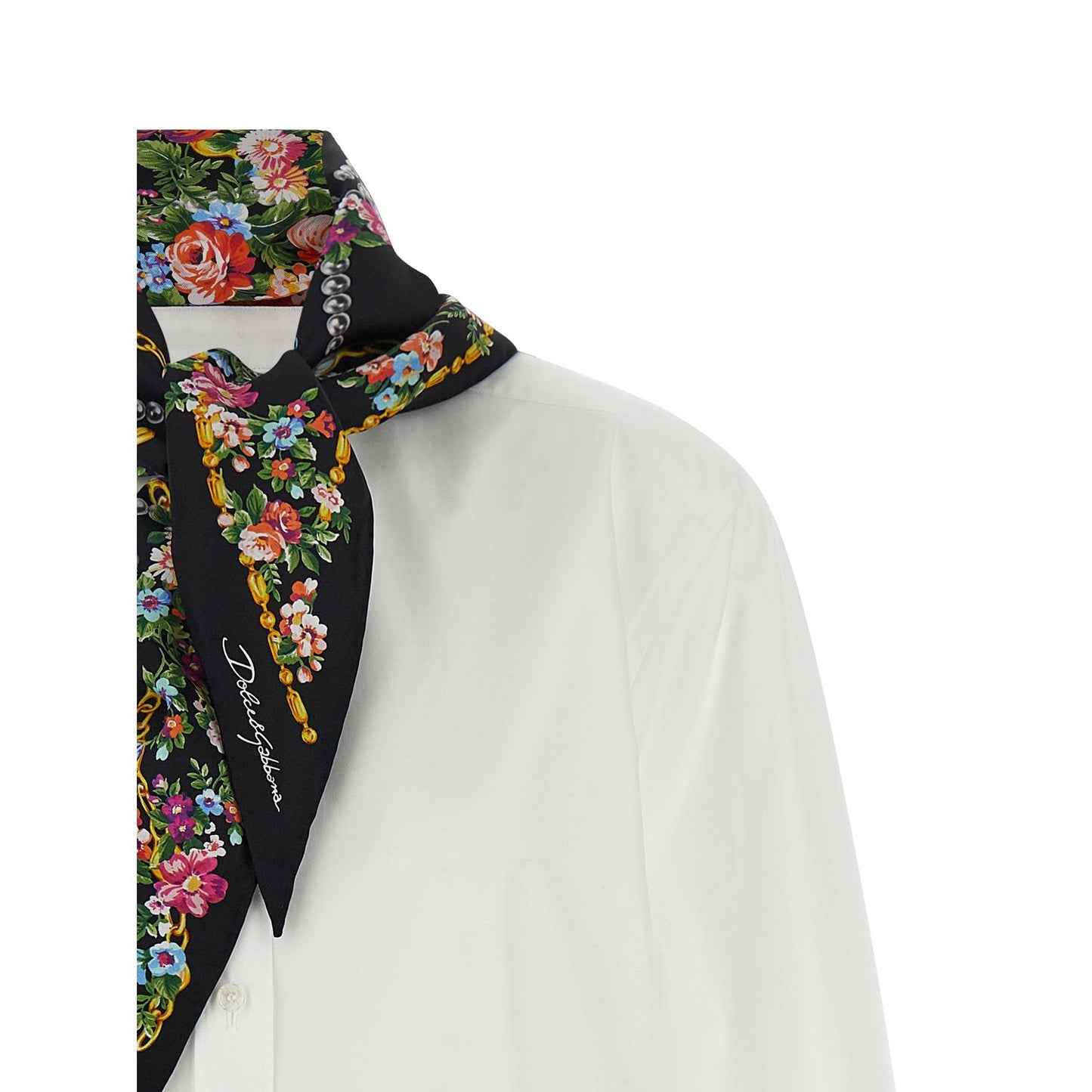 Dolce & Gabbana White Cotton Blouse