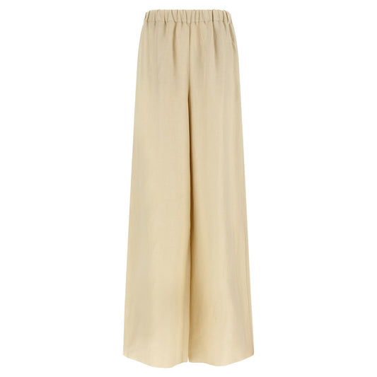 Max Mara Beige Linen Casual Pants