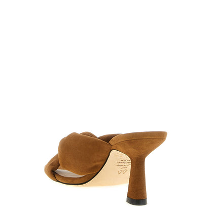 Stuart Weitzman Brown Polyethylene Stiletto Heel Sandals