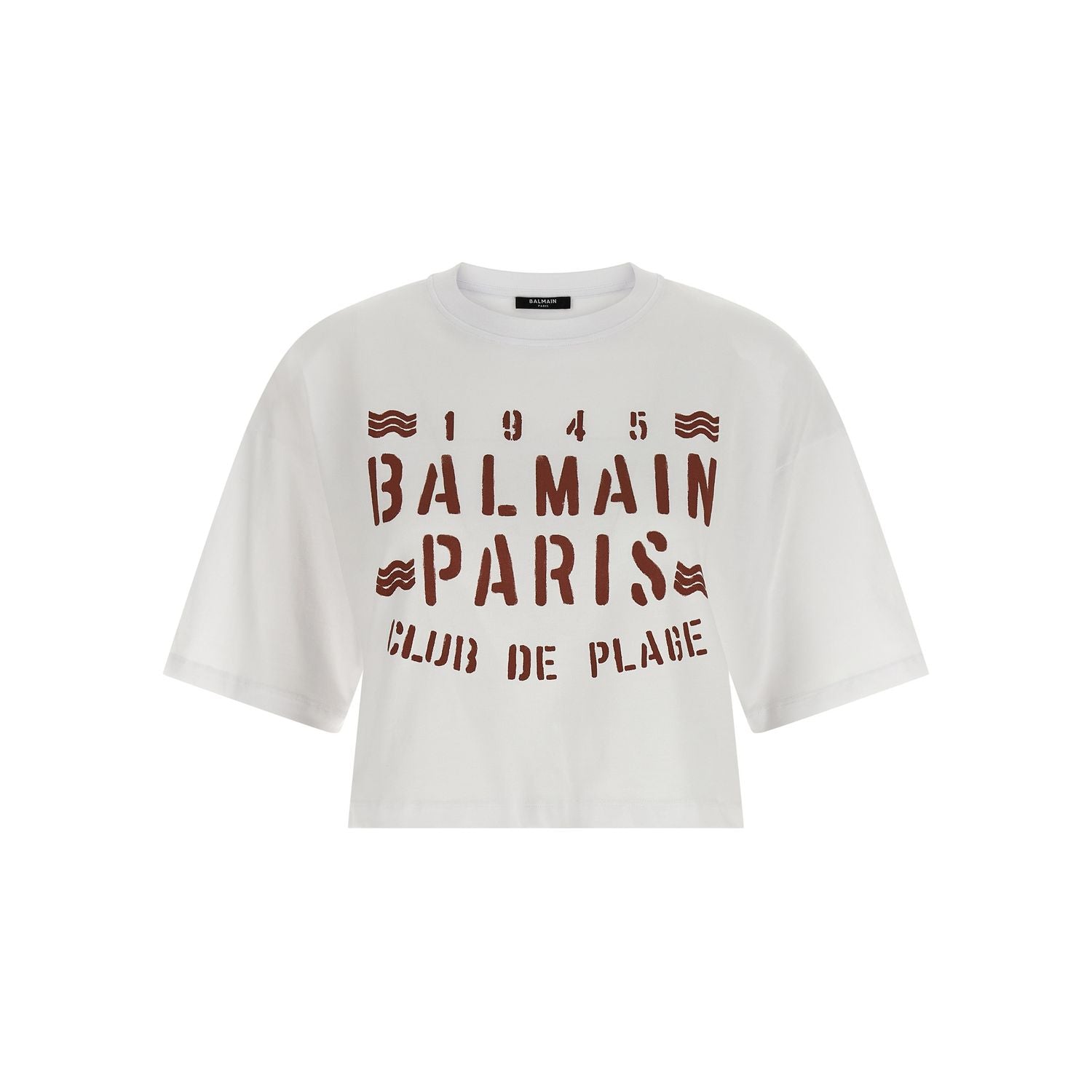 Balmain White Cotton T-Shirt
