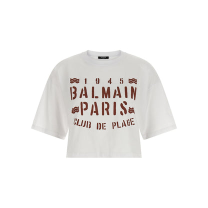 Balmain White Cotton T-Shirt