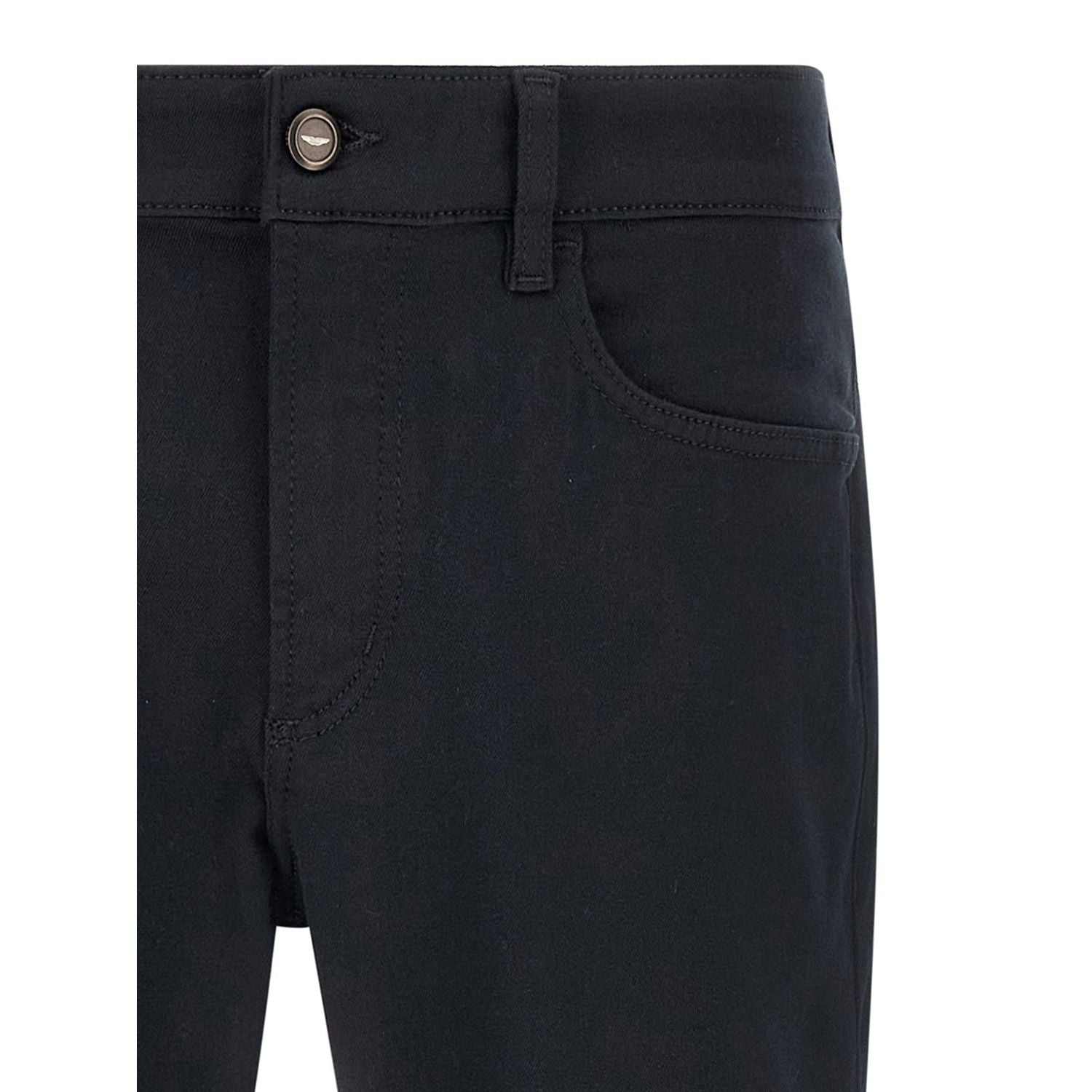 Hugo Boss Blue Polyester Straight-Leg Jeans
