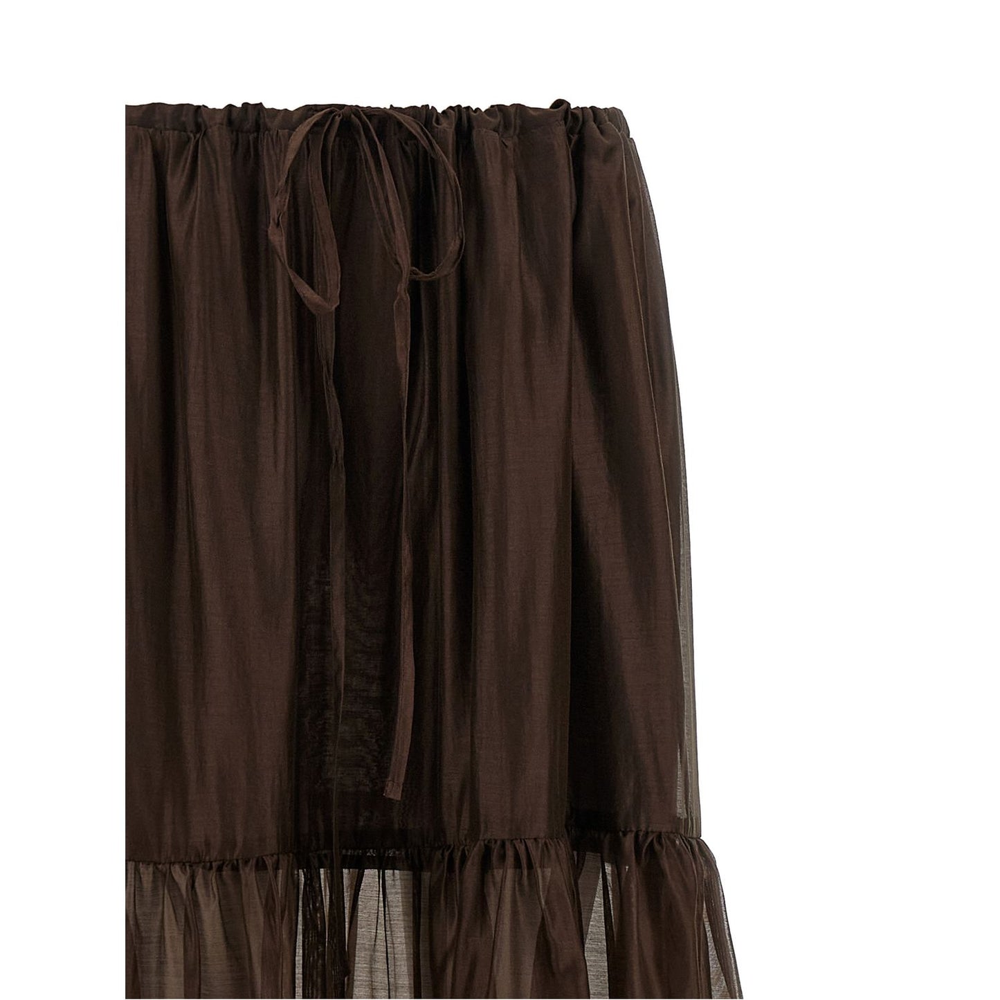 Twinset Brown Lycra Mini Skirt