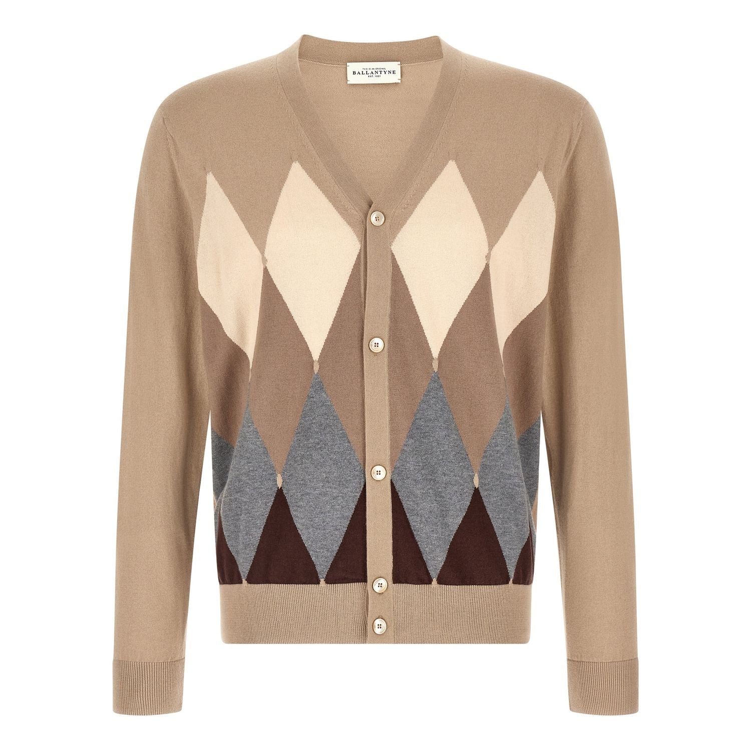 Ballantyne Beige Cotton Cardigan