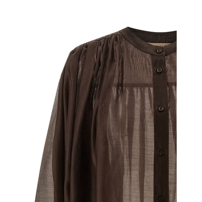 Twinset Brown Lycra Blouse